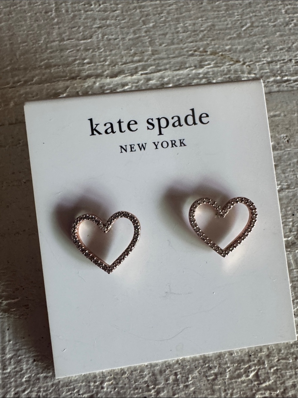 kate spade Open Heart Stud Earrings - Rose Gold Tone